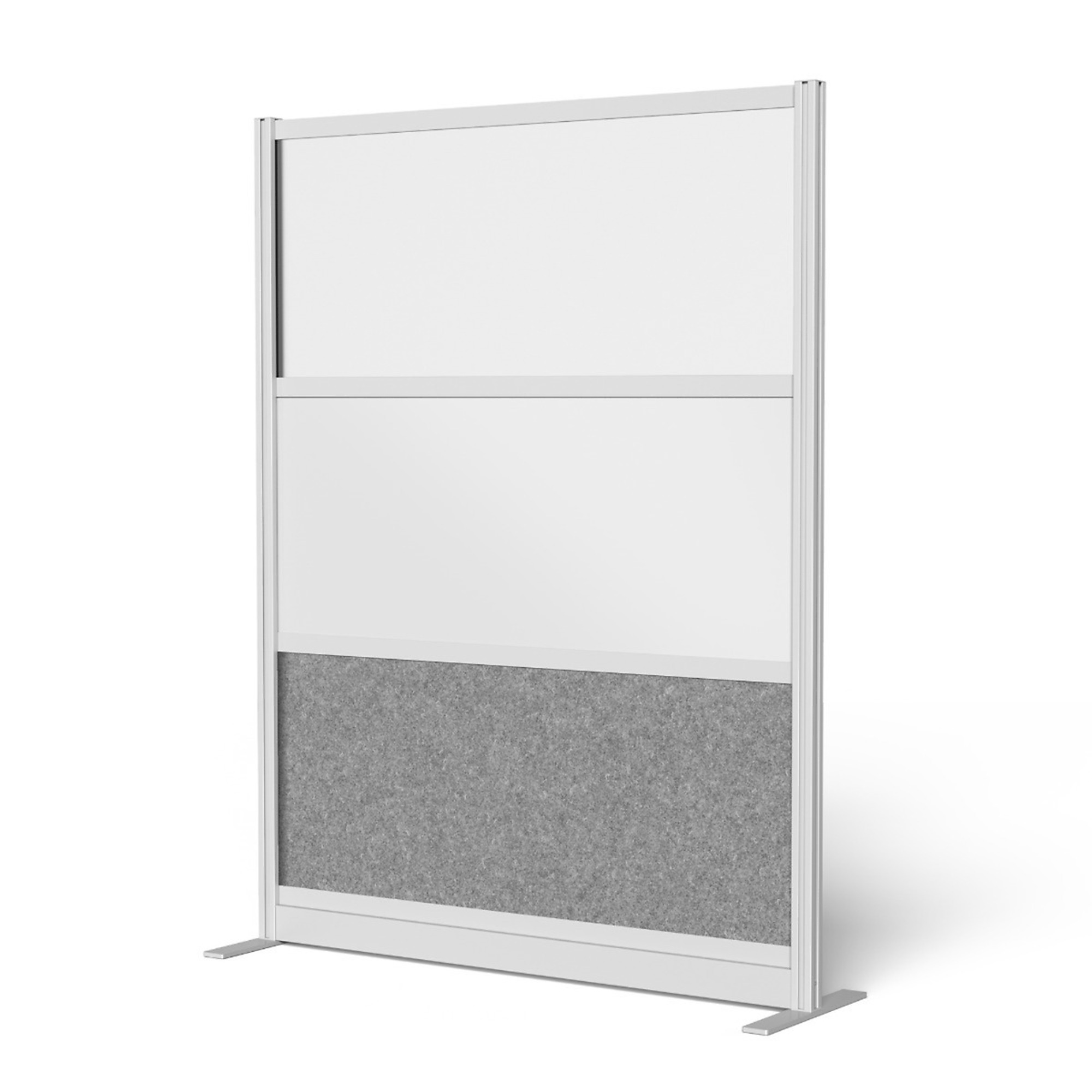 Luxor Modular Wall Divider System - 53in. x 70in., Gray Frame, Polypropylene/PET Polyester Fabric, Model# MW-5370-XWCGWG
